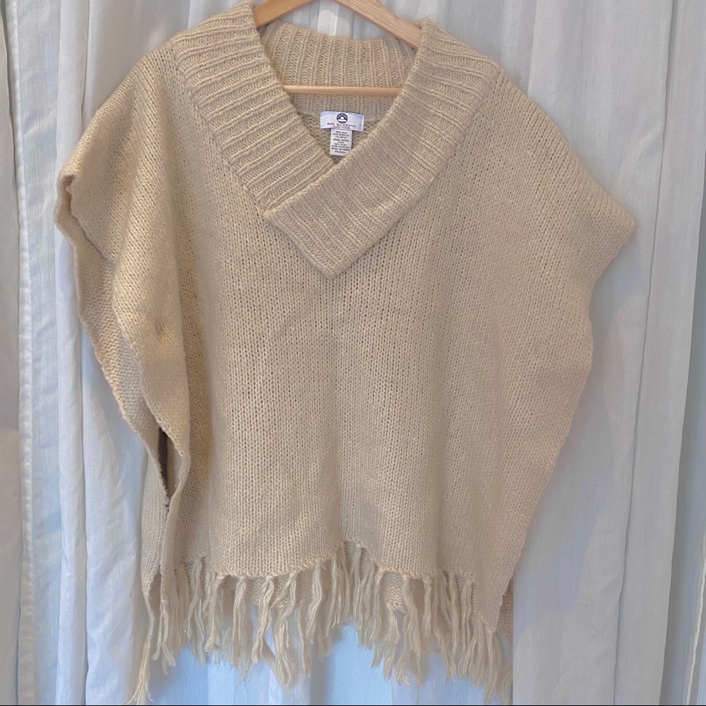 Big Buddha knit poncho sweater